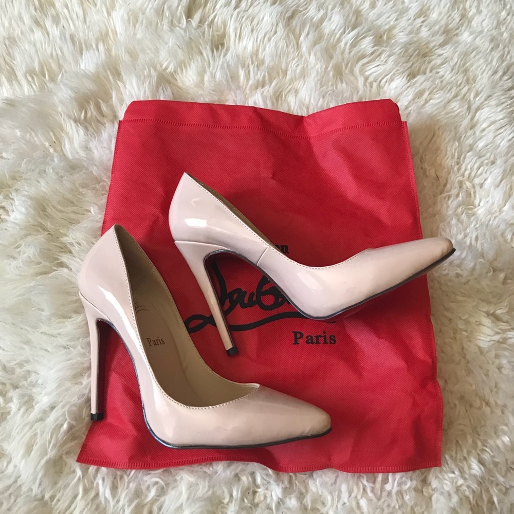 Red bottom nude heels